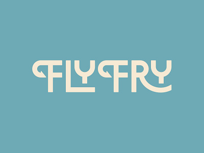 Fly Fry branding fish fishing hook illustration lettering ligature logo logotype outdoors type typography