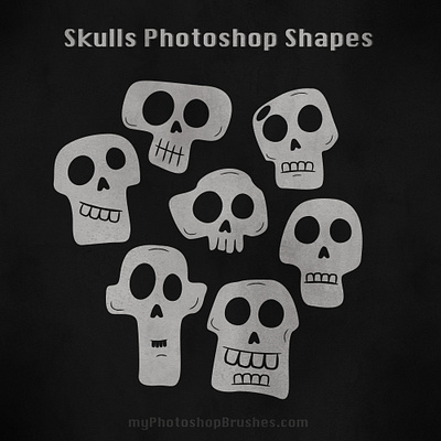 17 Free Skulls Photoshop Shapes custom shapes free freebie halloween photoshop photoshop shapes skull custom shapes skull shapes skulls