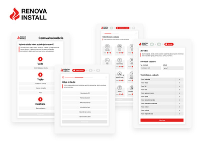 Web price calculation of plumber services for RENOVAINSTALL branding design graphic design illustration logo ui ux vector webdesign